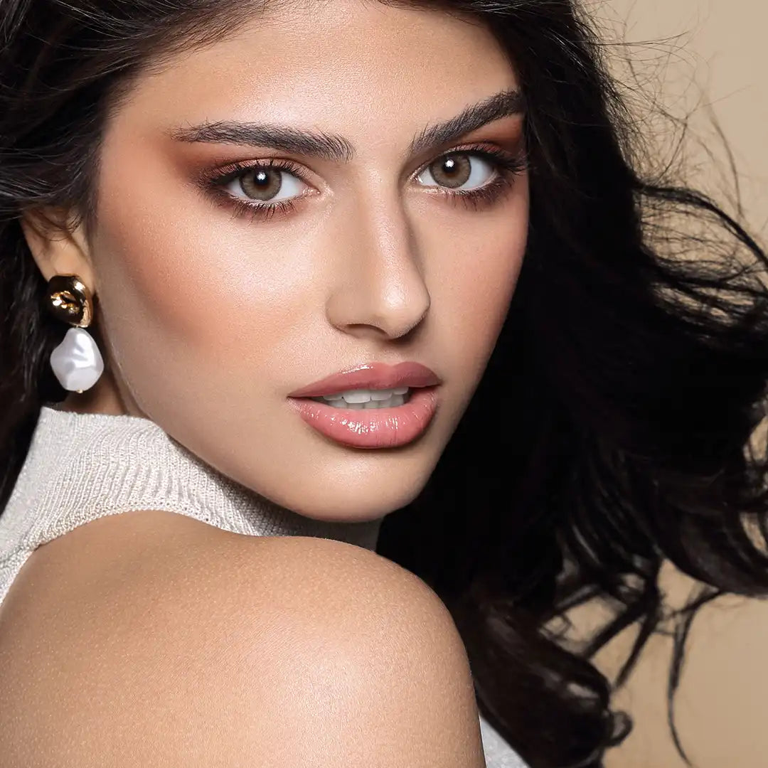 Diamond Agate Brown Lens