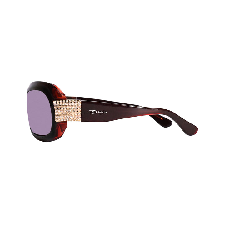 Ovision 3305-S - Rectangle Gem Stone Sunglasses