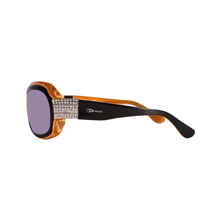 Ovision 3305-S - Rectangle Gem Stone Sunglasses