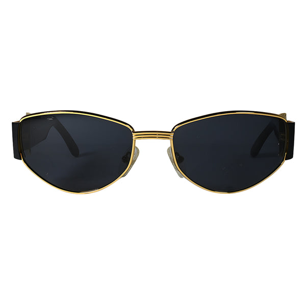 Roccobarocco 5791G - Black/Gold Oval Sunglasses