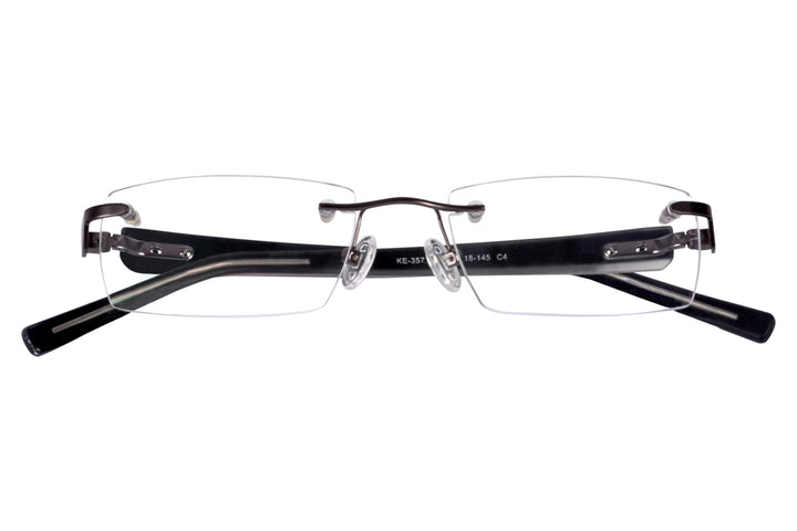 rimless glasses