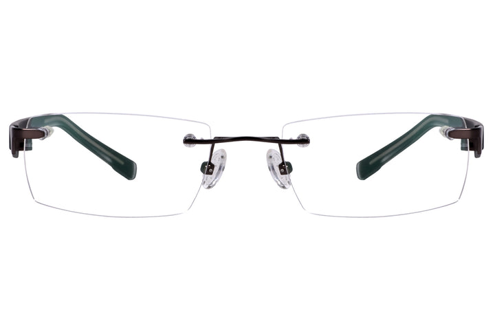 rimless glasses