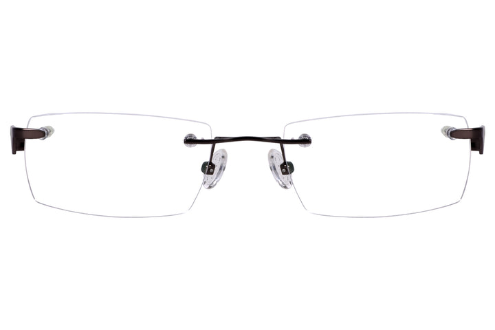 rimless glasses